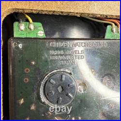 Vintage Citizen Japan Wall Clock Wood Grain Westminster Chime Mcm Working