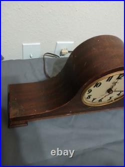 Vintage Clock Wood Case Decorative Antique Telechron Motored Westminster Chime