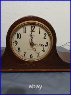 Vintage Clock Wood Case Decorative Antique Telechron Motored Westminster Chime
