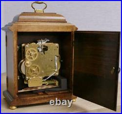 Vintage Comitti Of London 8 Day Solid Mahogany Westminster Chime Mantel Clock
