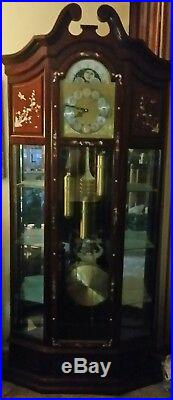 Vintage Curio Grandfather Clock with Westminster Chime Beautiful LOCAL PICKUP