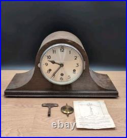 Vintage DRP Mahogany Napoleon Westminster Chiming Clock Used Working
