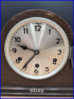 Vintage DRP Mahogany Napoleon Westminster Chiming Clock Used Working