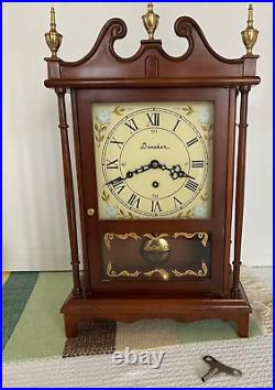 Vintage Daneker Mantel Clock Pillar&scroll Westminster Chime #534