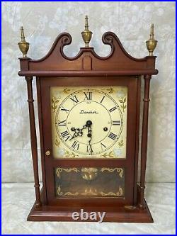 Vintage Daneker Mantel Clock Westminster Chimes Not Running No Wood Skirt