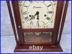 Vintage Daneker Mantel Clock Westminster Chimes Not Running No Wood Skirt