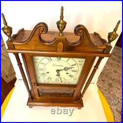 Vintage Daneker Pillar and Scroll Mantel Clock 8 day Westminster chime
