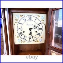 Vintage Daneker Pillar and Scroll Mantel Clock 8 day Westminster chime