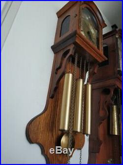 Vintage Dutch Tempus Fugit (Telma) Tail Wall Clock Westminster Chime Clock