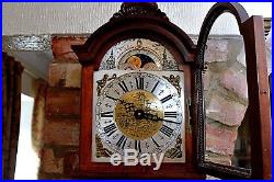 Vintage Dutch WARMINK Wall Clock with Westminster Chimes, Moonphase & Calendar