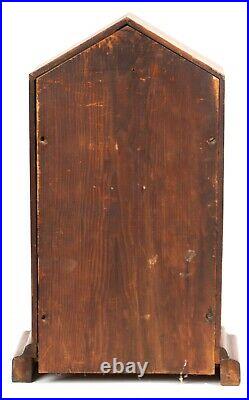 Vintage E. Ingraham & Co. Mantel Clock Wood Westminster Chime For Parts/Repair