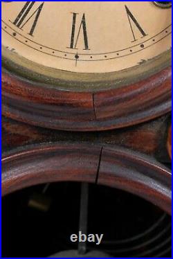 Vintage E. Ingraham & Co. Mantel Clock Wood Westminster Chime For Parts/Repair