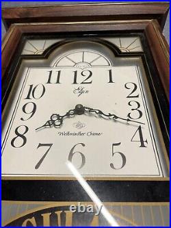 Vintage Elgin Large Regulator Wall Clock Westminster Chime Condition Working