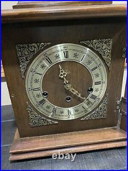 Vintage Elgin Welby Westminster Chime Mantel Clock W. Germany 350-060 Works Good