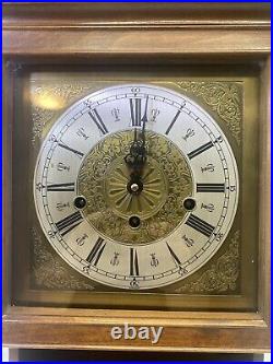 Vintage Elgin Westminster Chime Pendulum Wall Clock Rare Miniature Grandfather