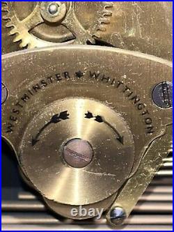 Vintage Elliott London Mechanical Dual Chime Mantel Clock Parts As Is No Key