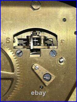 Vintage Elliott London Mechanical Dual Chime Mantel Clock Parts As Is No Key