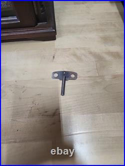 Vintage Emperor Moon Phase Walnut Mantel Clock