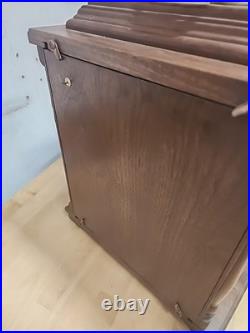 Vintage Emperor Moon Phase Walnut Mantel Clock