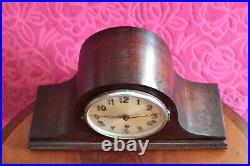 Vintage English 8-Day Mantel Clock with Westminster Chimes & Manual