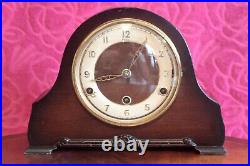 Vintage English'Bentima' 8-Day Mantel Clock with Westminster Chimes