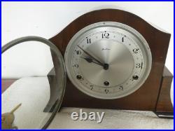 Vintage English Bentima Westminster Chime Mantel Clock with Perivale Movement