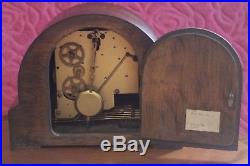 Vintage English'Smiths' 8-Day Mantel Clock with Westminster Chimes