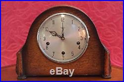 Vintage English'Smiths Enfield' 8-Day Mantel Clock with Westminster Chimes