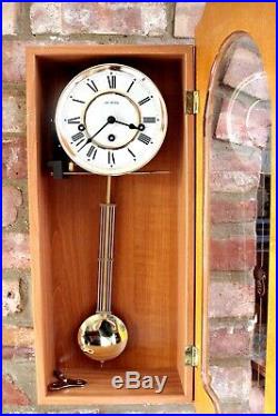 Vintage English'William Widdop' 8-Day Wall Clock with Westminster Chimes