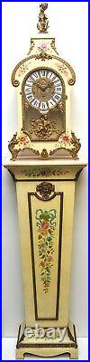 Vintage FHS Boulle Westminster Chime 8 Day Mantle Clock & Stand Versailles 1980