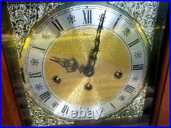 Vintage Franz Hermle 340-020 Mantle Clock+Key Westminster Ridgeway ca. 1990