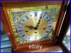 Vintage Franz Hermle 340-020 Mantle Clock+Key Westminster Ridgeway ca. 1990