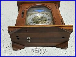 Vintage Franz Hermle Mantel Clock Key Wound Westminster Chimes