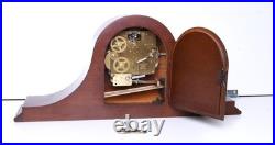 Vintage Franz Hermle Sligh German Mantle Chime Clock 20 Large Walnut Wood