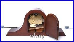 Vintage Franz Hermle Sligh German Mantle Chime Clock 20 Large Walnut Wood