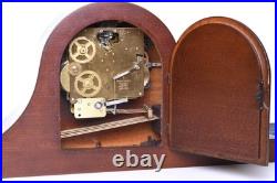 Vintage Franz Hermle Sligh German Mantle Chime Clock 20 Large Walnut Wood