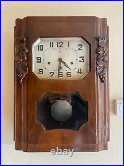 Vintage French carillon ODO 3 holes 6 stems 8 hammers art deco chime clock