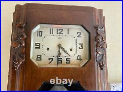 Vintage French carillon ODO 3 holes 6 stems 8 hammers art deco chime clock
