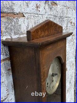 Vintage Fully Working Westminster Chime 1930s Wall Clock Wood Antique Large