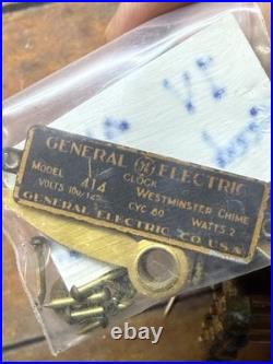 Vintage GE Westminster Chime Clock Movement Model 414 Brass Works