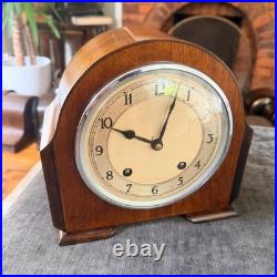 Vintage Garrard English Gong Striking Mantel Clock c1950s Serviced Art Deco Vintage Garrard English Gong Striking Mantel Clock c1950s Serviced Art Deco