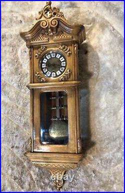 Vintage Gazo Family Capistrano Strike Triple Chime Wall Clock, Solid Oak Case