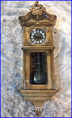 Vintage Gazo Family Capistrano Strike Triple Chime Wall Clock, Solid Oak Case