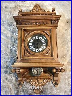 Vintage Gazo Family La Jolla Strike Triple Chime Wall Clock, Solid Walnut Case