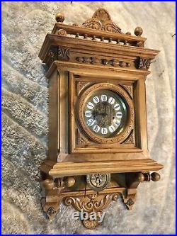 Vintage Gazo Family La Jolla Strike Triple Chime Wall Clock, Solid Walnut Case