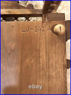 Vintage Gazo Family La Jolla Strike Triple Chime Wall Clock, Solid Walnut Case