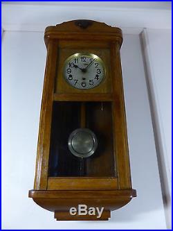 Vintage German 8 day Westminster chime wall clock. Good working