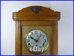Vintage German 8 day Westminster chime wall clock. Good working