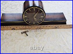 Vintage German Art Deco (1950-1960), Eso Anker Westminster clock, working WithKey