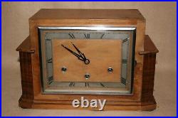 Vintage German Art Deco Westminster Chime Mantel Clock